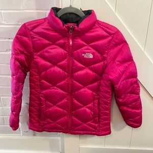 north face kids size Large pink puffer coat